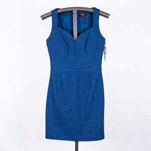 Laundry by Shelli Segal Saphire Blue Classic Sheath Dress Women's Size 6 Petite